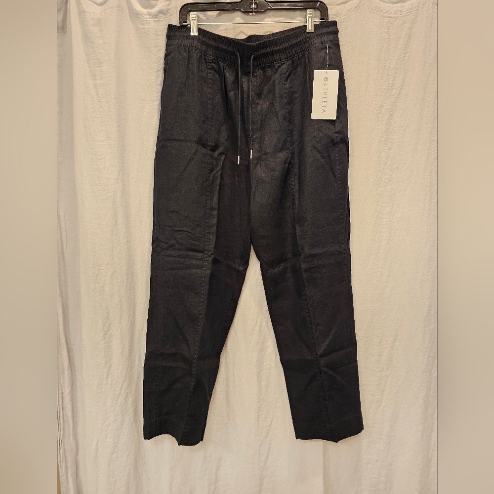 NWT - Athleta High Rise Retreat Linen Ankle Pants